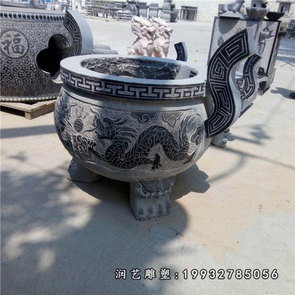 三足香炉大理石公园雕塑