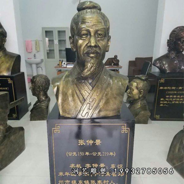 铜雕张仲景园林雕塑