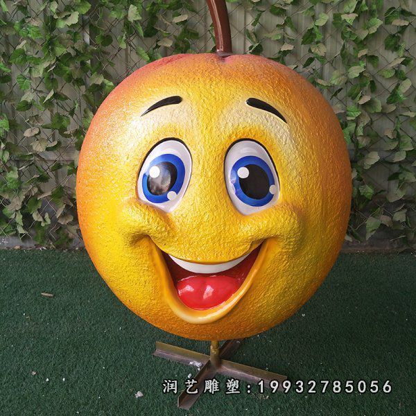 玻璃钢城市卡通水果雕塑