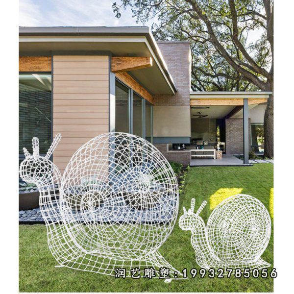 广场不锈钢蜗牛雕塑