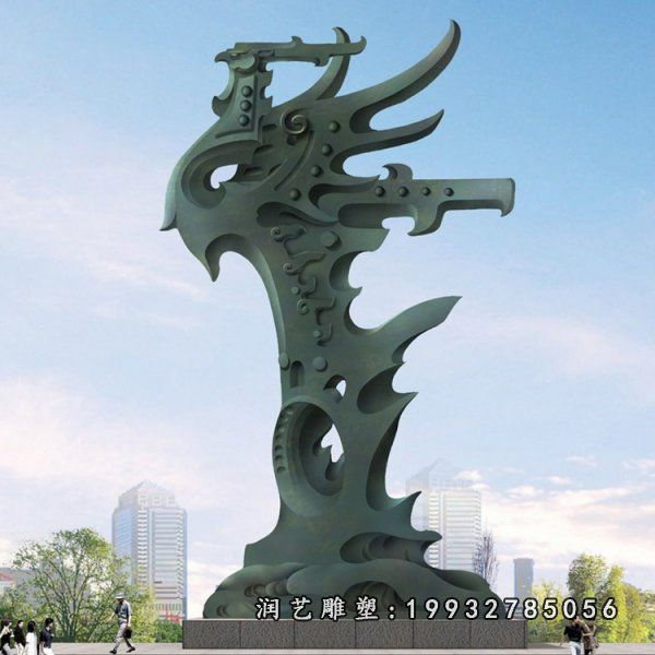 公园不锈钢龙雕塑