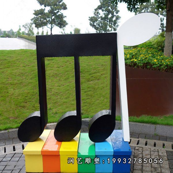 城市不锈钢音符雕塑