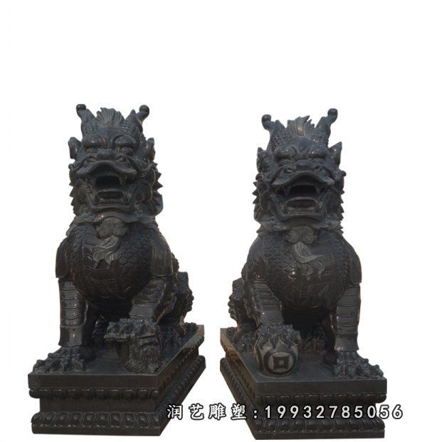 酒店麒麟动物石雕