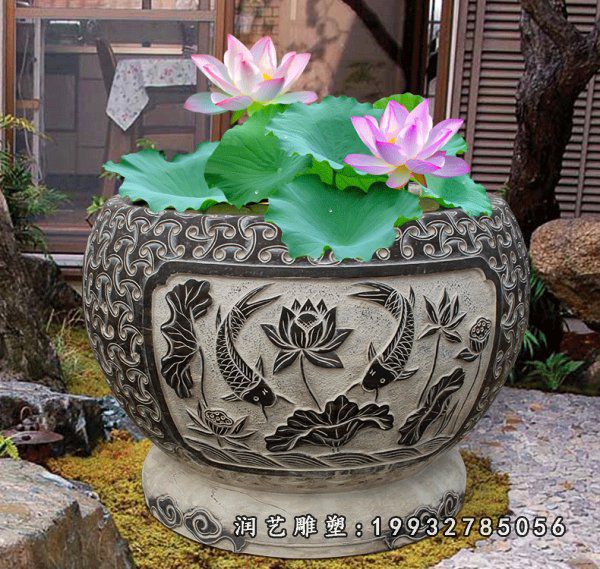 学校鱼缸景观石雕