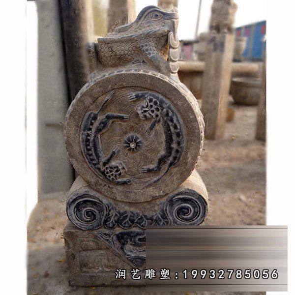 商业街门墩景观石雕