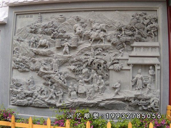 商场影壁景观石雕