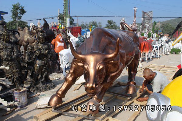 酒店牛动物铜雕