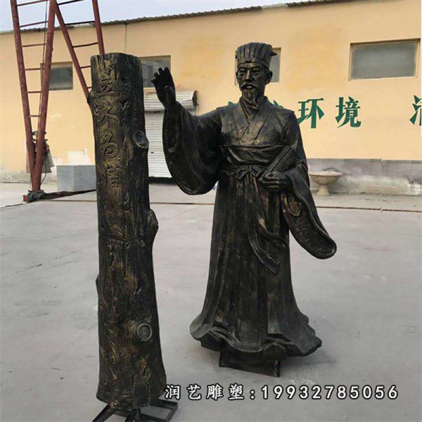 公园扁鹊人物铜雕