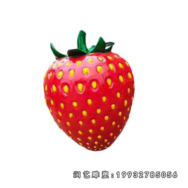 商业街玻璃钢草莓雕塑
