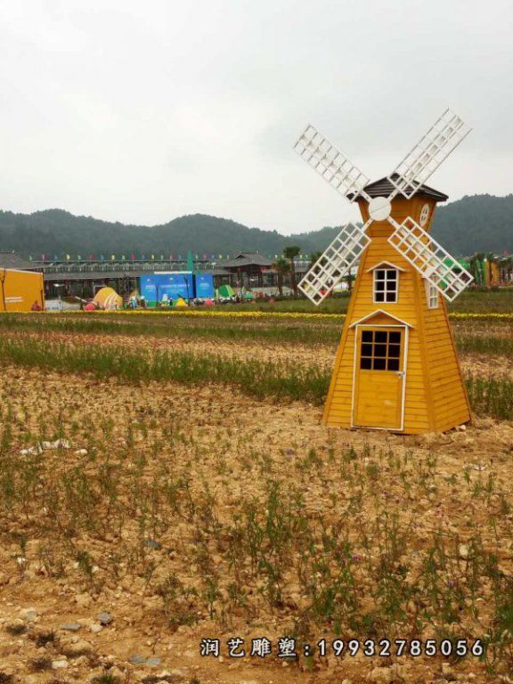 园林玻璃钢风车雕塑