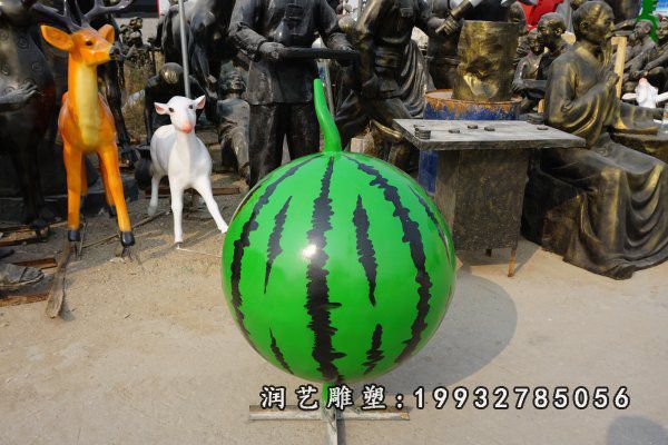 景区玻璃钢西瓜雕塑