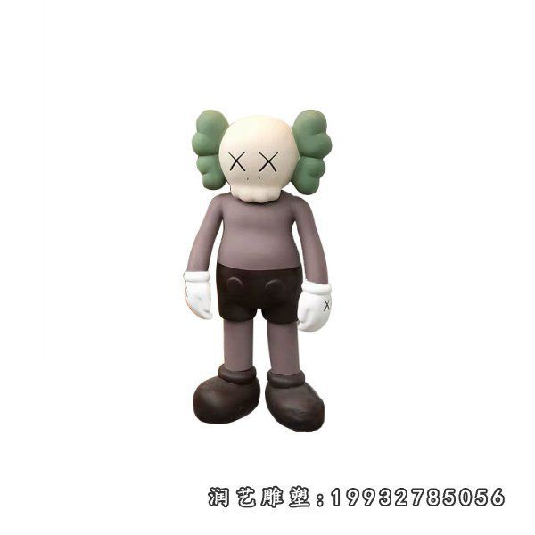 街道玻璃钢kaws雕塑