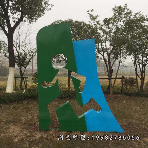 广场不锈钢剪纸雕塑