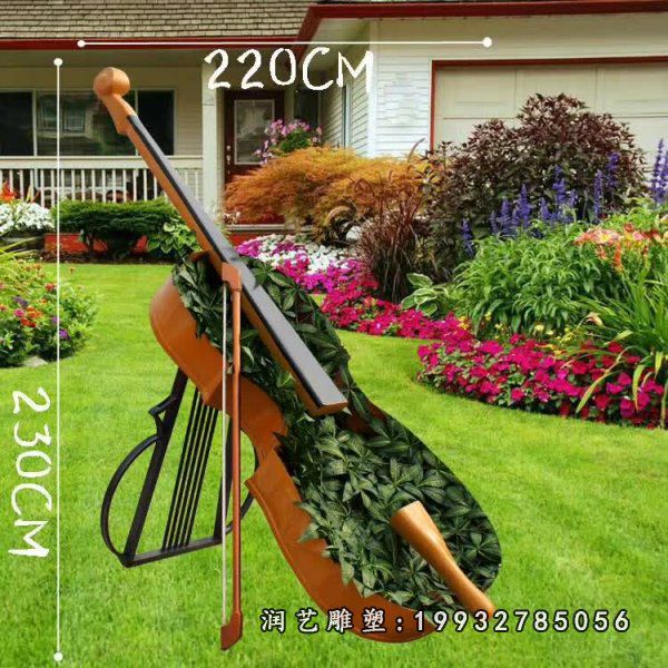 公园不锈钢大提琴雕塑