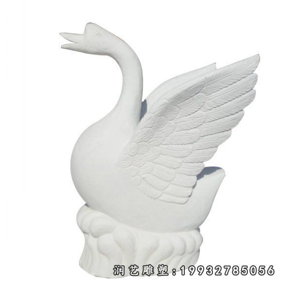 街道天鹅动物石雕