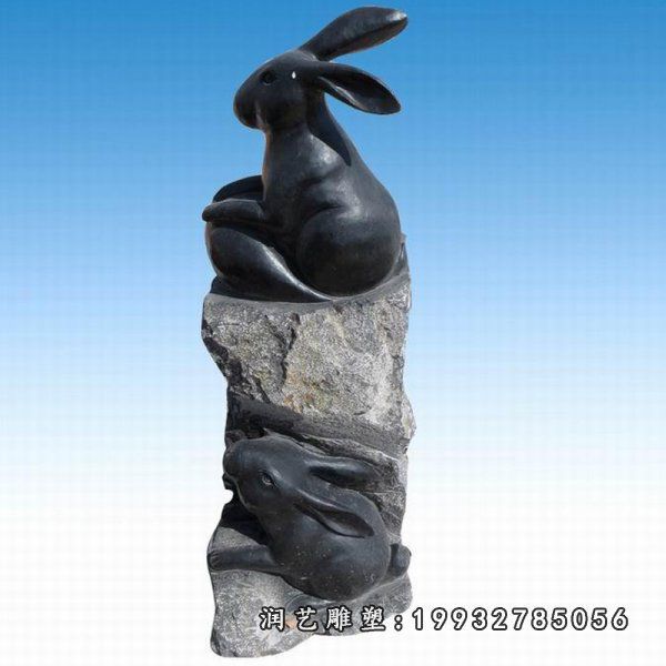 园林兔子动物石雕
