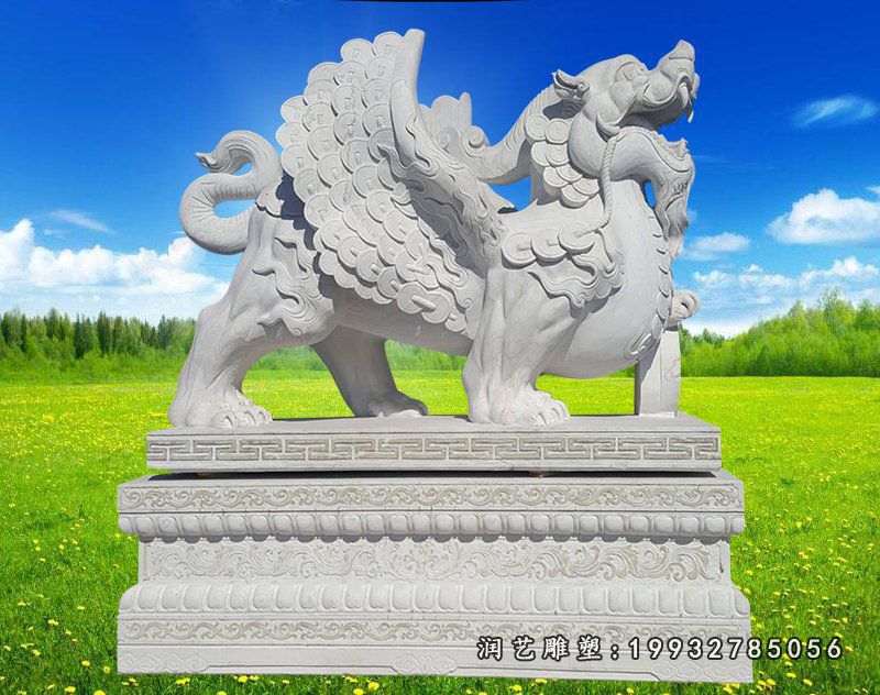 景区独角兽动物石雕