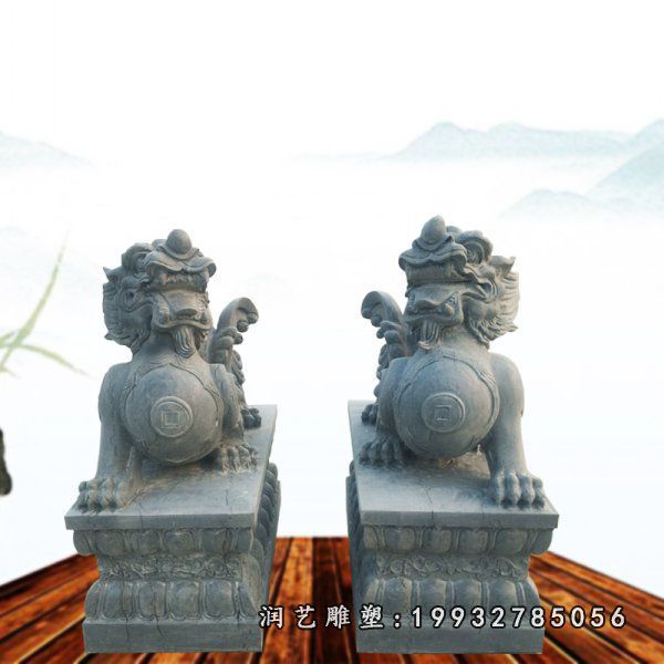 酒店狮子动物石雕