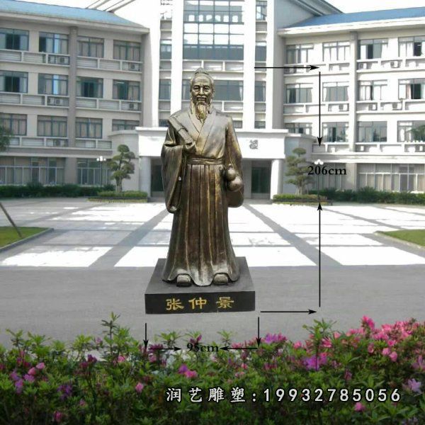 庭院张仲景人物铜雕