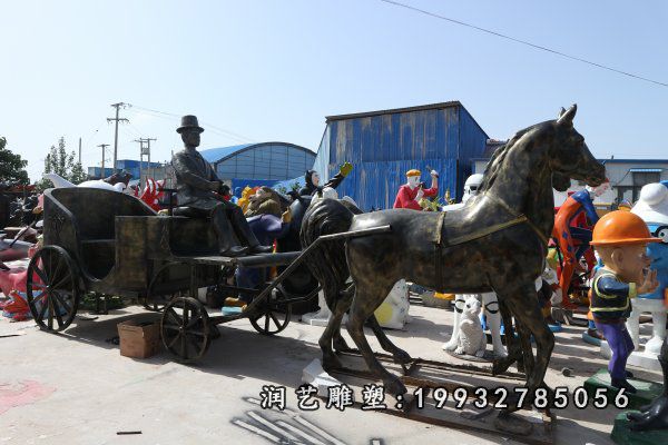 游乐场马车景观铜雕