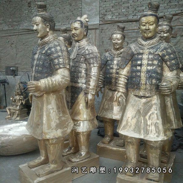 公园兵马俑铜雕