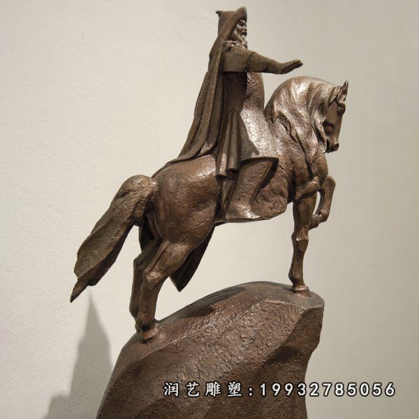 商场成吉思汗人物铜雕