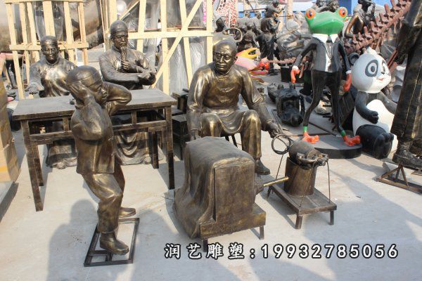 游乐场爆米花人物铜雕