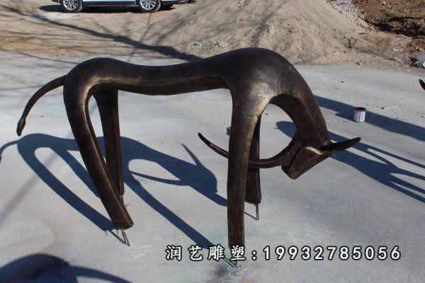 商业街羊动物铜雕