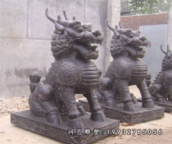 公司麒麟动物铜雕