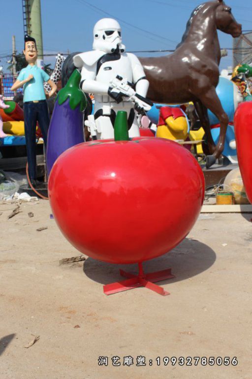 园林玻璃钢西红柿仿真雕塑