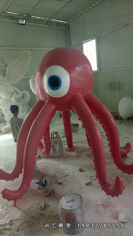 城市玻璃钢章鱼雕塑