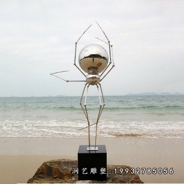 学校不锈钢蜘蛛动物雕塑