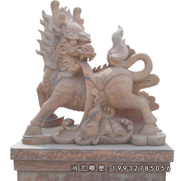 园林动物麒麟石雕