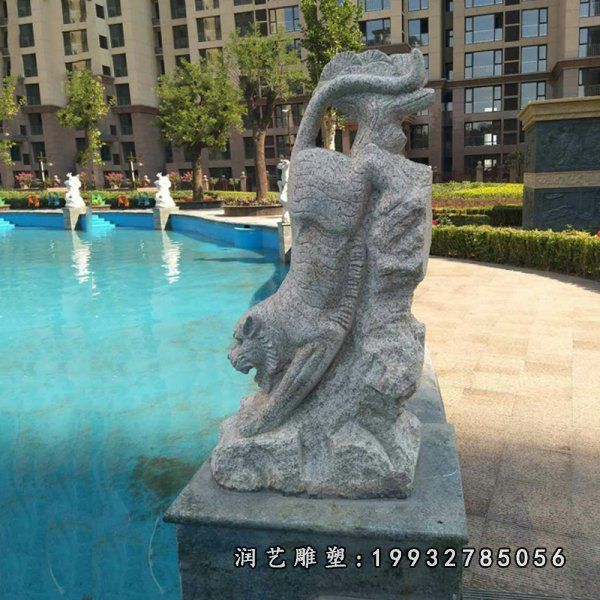 酒店动物十二生肖石雕