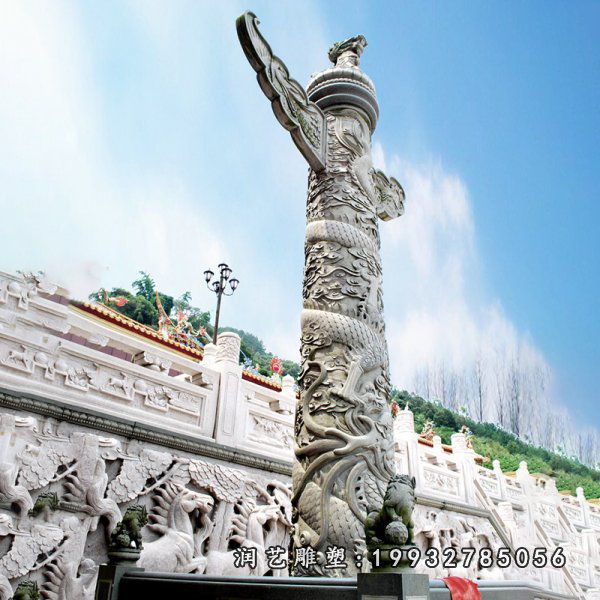 广场景观龙柱石雕