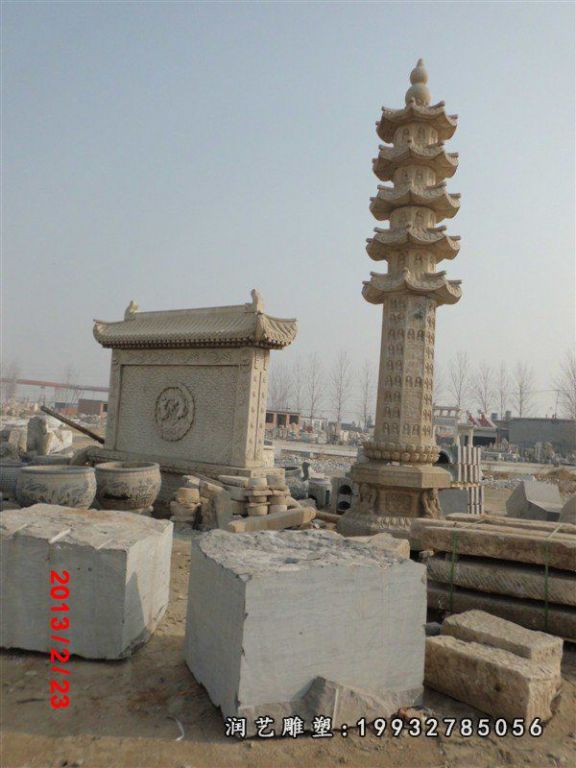 酒店石塔景观雕塑