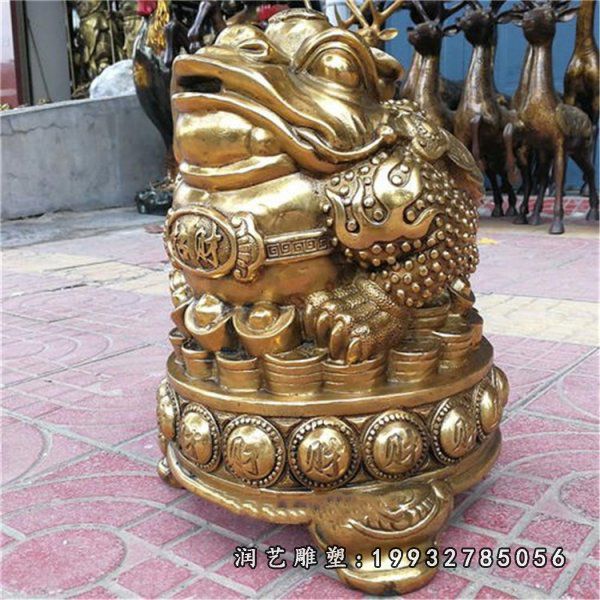 景区金蟾动物铜雕