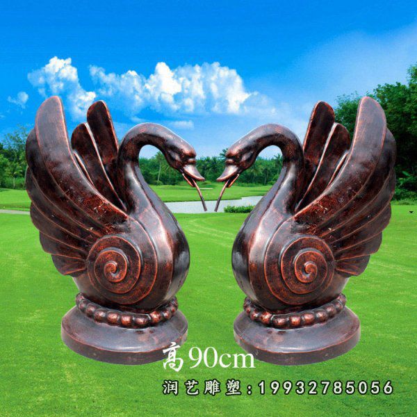 景区天鹅动物铜雕