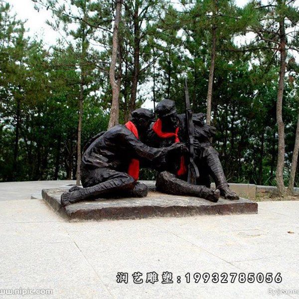 公园红军人物铜雕