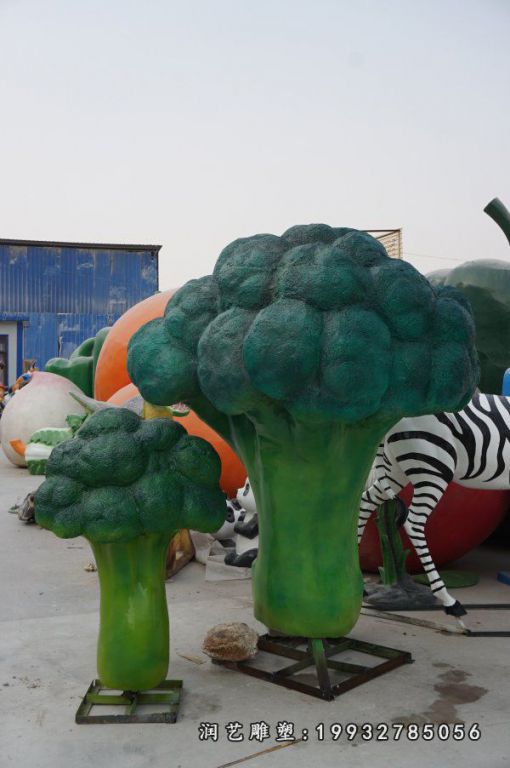 广场玻璃钢西兰花雕塑