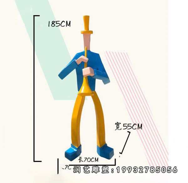 公园玻璃钢音乐人雕塑