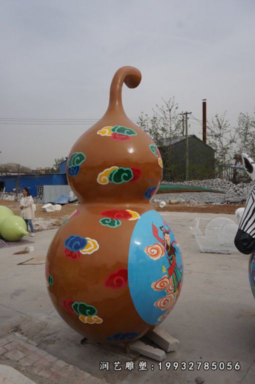 酒店玻璃钢葫芦雕塑