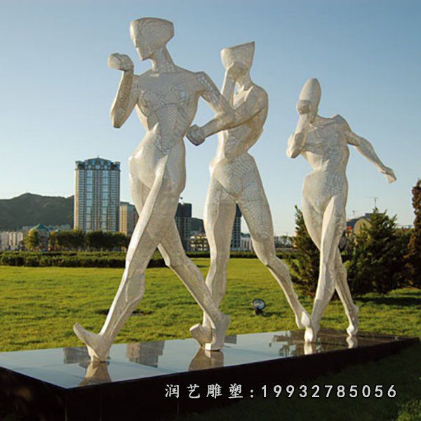 公司不锈钢竞走雕塑