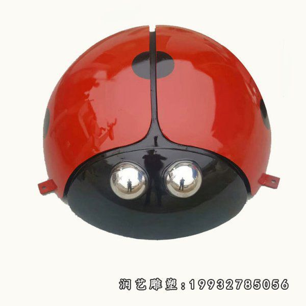 园林不锈钢动物瓢虫雕塑