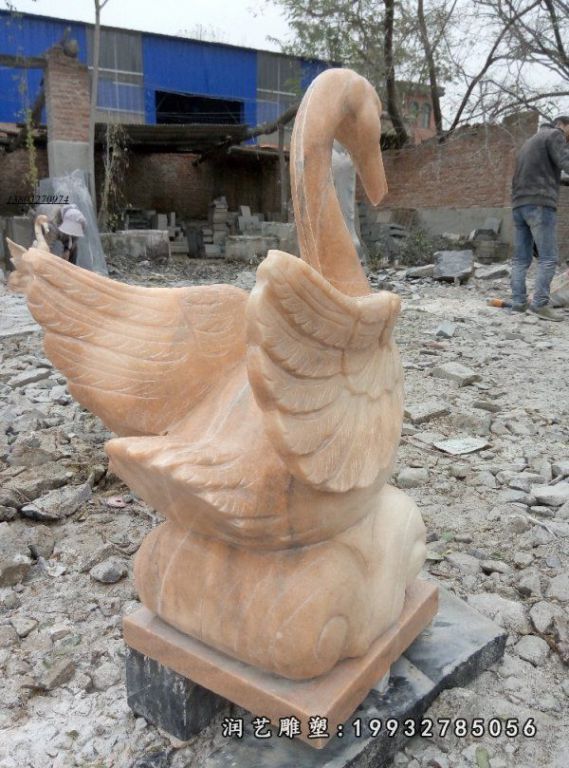 医院动物天鹅石雕