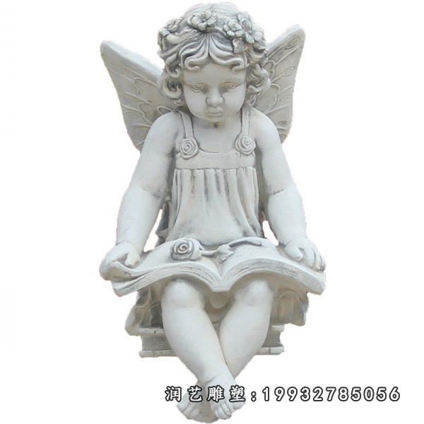 街道人物天使石雕