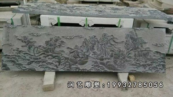 小区八仙过海石雕