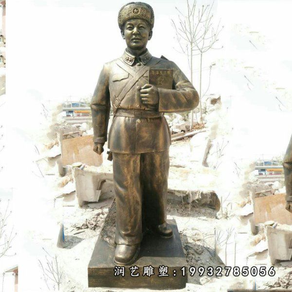 学校人物雷锋铜雕