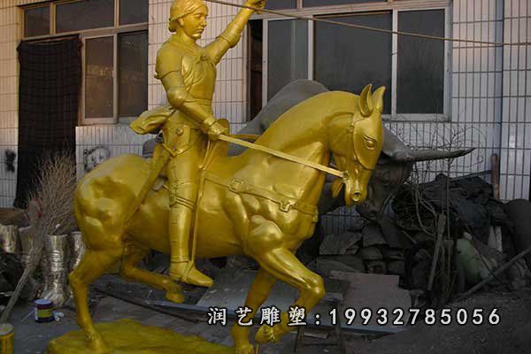 商场骑马人物铜雕