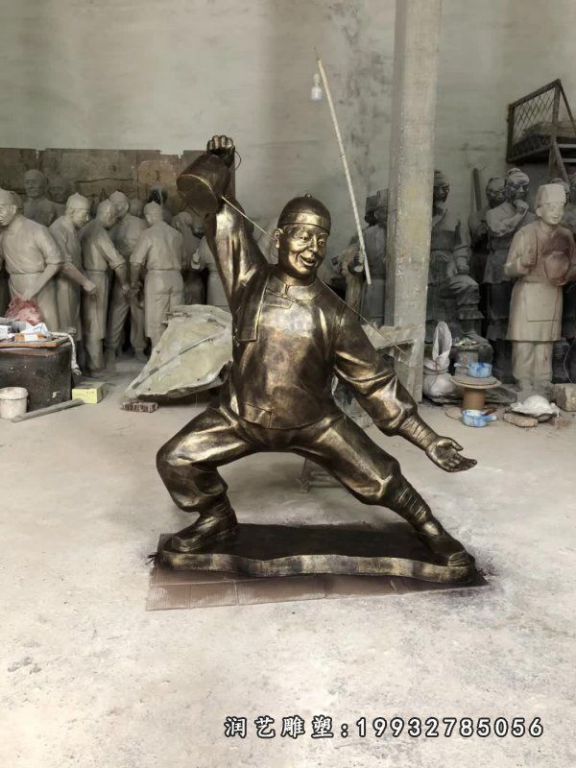 庭院人物茶文化铜雕